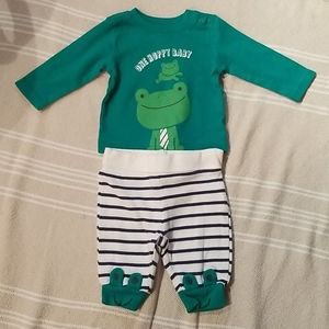 Little wonders | frog outfit baby boy 0-3 months